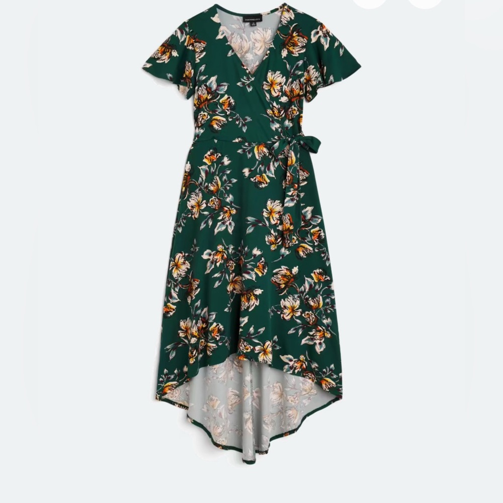Floral Green Midi Dress